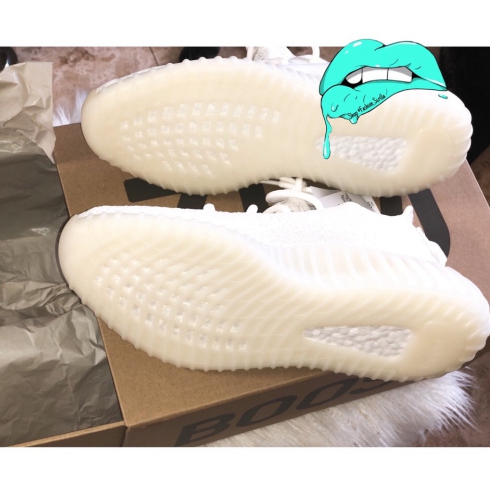 Yeezy 350 V2 Triple White Adidas Sneakers - Picture 9 of 14